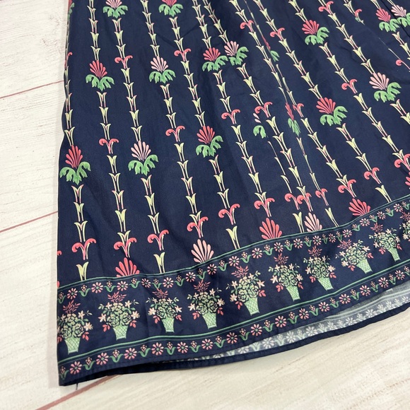 Hill House The Fleur Mini Dress - Small - Navy Blue Trailing Fern Floral halter - Picture 4 of 15